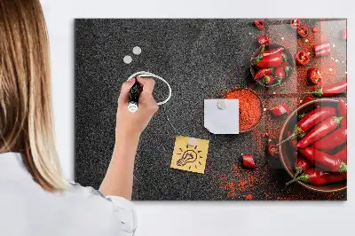 Magnetická popisovací tabule červené papričky