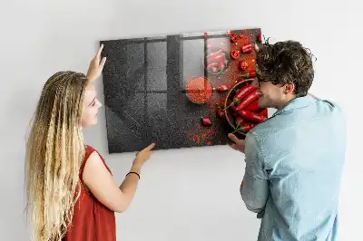 Magnetická popisovací tabule červené papričky