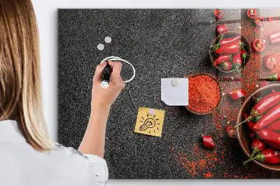 Magnetická popisovací tabule červené papričky