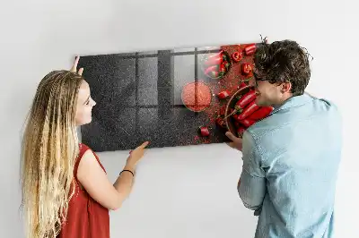 Magnetická popisovací tabule červené papričky