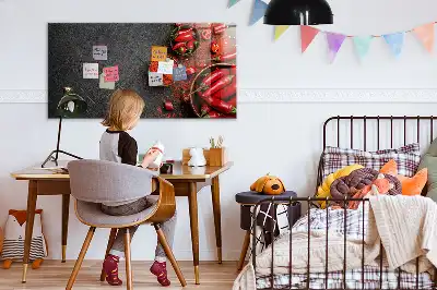 Magnetická popisovací tabule červené papričky