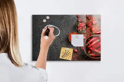 Magnetická popisovací tabule červené papričky