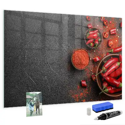 Magnetická popisovací tabule červené papričky