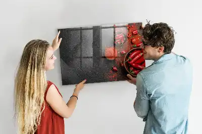 Magnetická popisovací tabule červené papričky