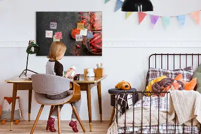 Magnetická popisovací tabule červené papričky