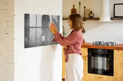 Magnetická tabule na kreslení industriální vzhled