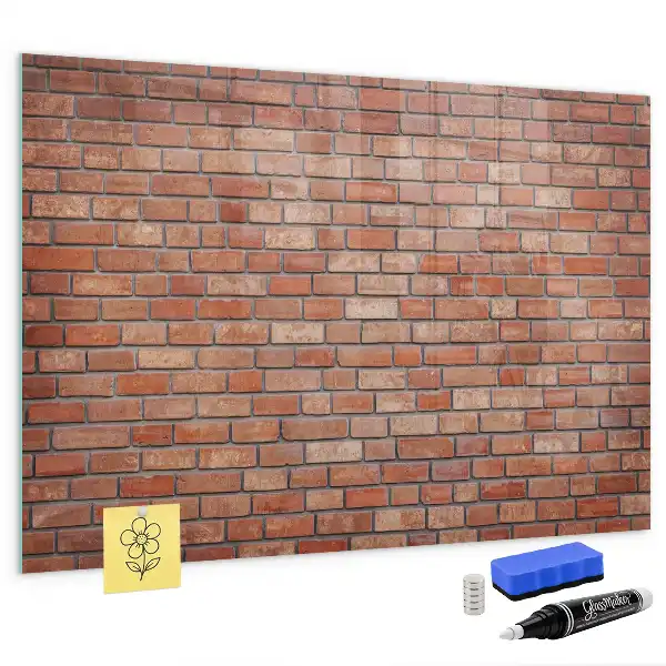 Magnetická popisovací tabule cihlová zeď