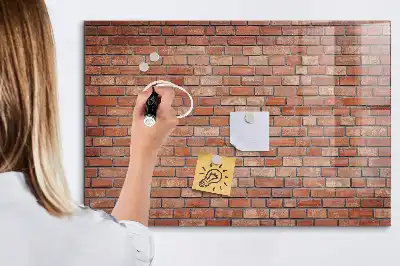 Magnetická popisovací tabule cihlová zeď
