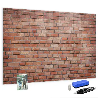 Magnetická popisovací tabule cihlová zeď