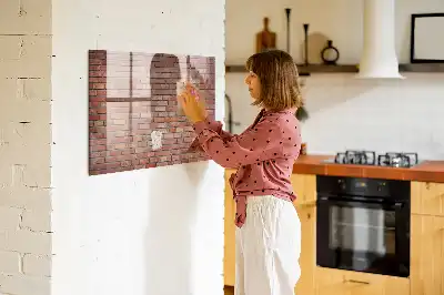 Magnetická popisovací tabule cihlová zeď