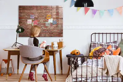 Magnetická popisovací tabule cihlová zeď