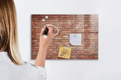 Magnetická popisovací tabule cihlová zeď