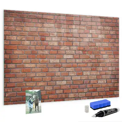 Magnetická popisovací tabule cihlová zeď