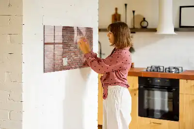 Magnetická popisovací tabule cihlová zeď