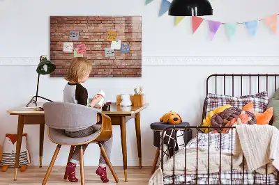 Magnetická popisovací tabule cihlová zeď