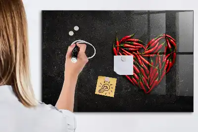 Magnetická popisovací tabule ve tvaru srdce z papriček