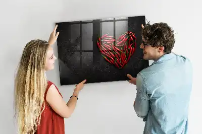 Magnetická popisovací tabule ve tvaru srdce z papriček