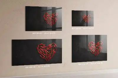 Magnetická popisovací tabule ve tvaru srdce z papriček
