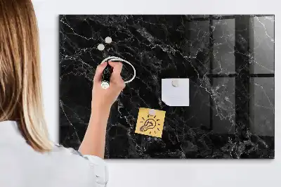 Magnetická popisovací tabule v dekoru tmavého mramoru