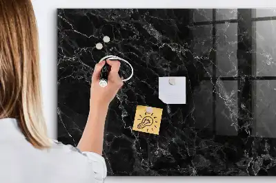 Magnetická popisovací tabule v dekoru tmavého mramoru