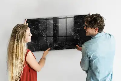 Magnetická popisovací tabule v dekoru tmavého mramoru