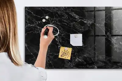 Magnetická popisovací tabule v dekoru tmavého mramoru