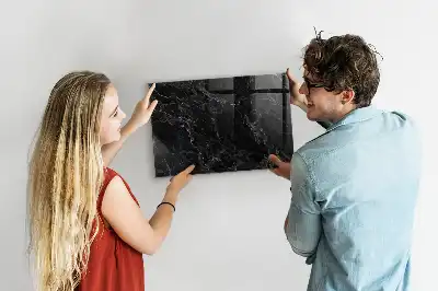 Magnetická popisovací tabule v dekoru tmavého mramoru