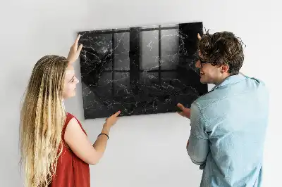 Magnetická tabule na kreslení v designu černého mramoru