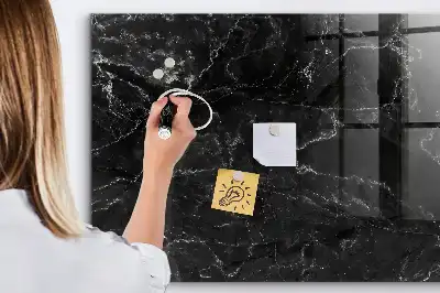 Magnetická tabule na kreslení v designu černého mramoru