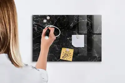 Magnetická tabule na kreslení v designu černého mramoru