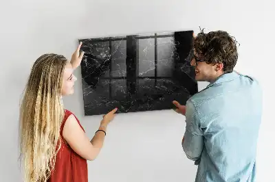 Magnetická tabule na kreslení v designu černého mramoru
