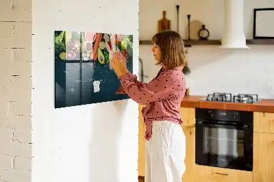 Magnetická popisovací tabule zelenina na stole