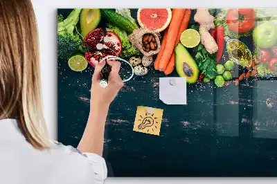 Magnetická popisovací tabule zelenina na stole