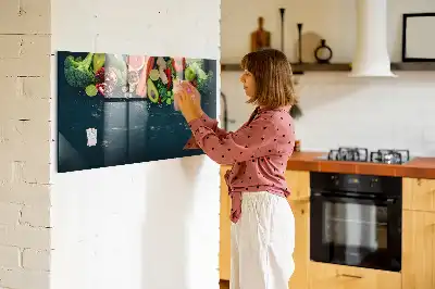 Magnetická popisovací tabule zelenina na stole