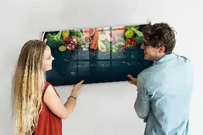 Magnetická popisovací tabule zelenina na stole