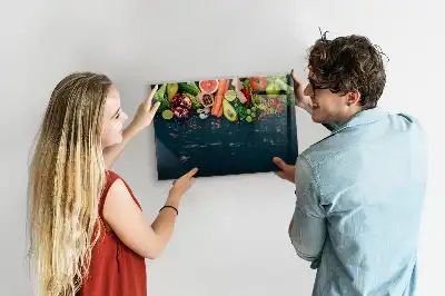 Magnetická popisovací tabule zelenina na stole