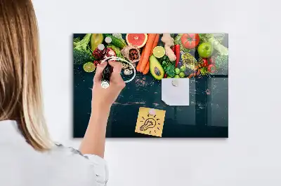 Magnetická popisovací tabule zelenina na stole