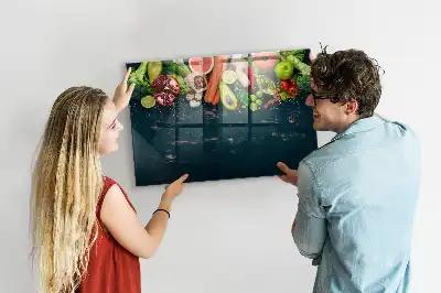 Magnetická popisovací tabule zelenina na stole