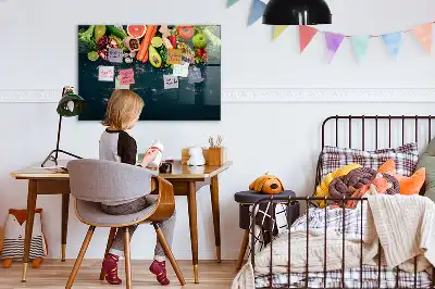 Magnetická popisovací tabule zelenina na stole