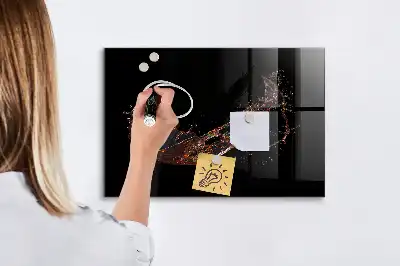 Magnetická tabule na kreslení v designu rozlitého nápoje