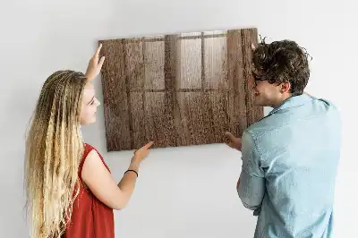 Magnetická tabule na kreslení v dekoru tmavého dřeva