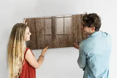 Magnetická tabule na kreslení v dekoru tmavého dřeva