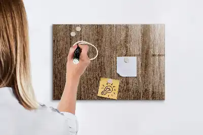 Magnetická tabule na kreslení v dekoru tmavého dřeva