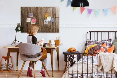 Magnetická tabule na kreslení v dekoru tmavého dřeva