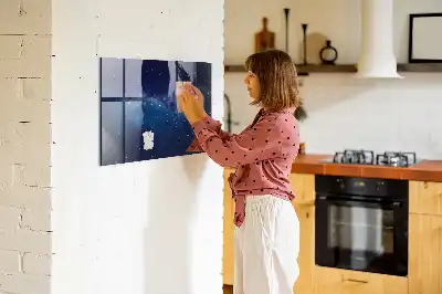 Magnetická kreslicí tabulka téma tmavé oblohy a hvězd