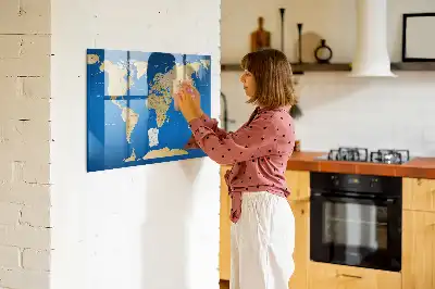 Magnetická popisovací tabule svět