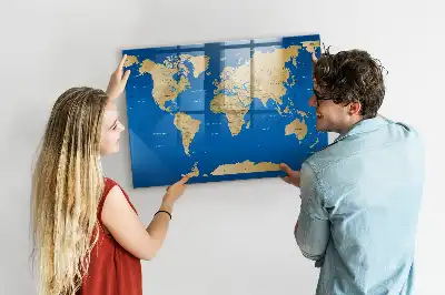 Magnetická popisovací tabule svět