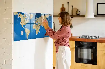 Magnetická popisovací tabule svět
