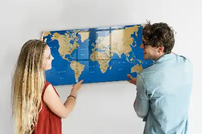 Magnetická popisovací tabule svět