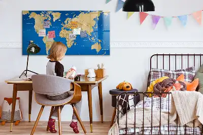 Magnetická popisovací tabule svět